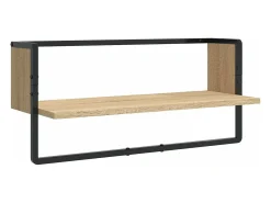 Prateleira*vidaxl 4 pcs prateleiras parede derivados de madeira carvalho sonoma Castanho