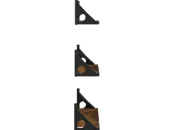 3 pcs prateleiras parede derivados de madeira carvalho fumado PT769265^ Prateleira