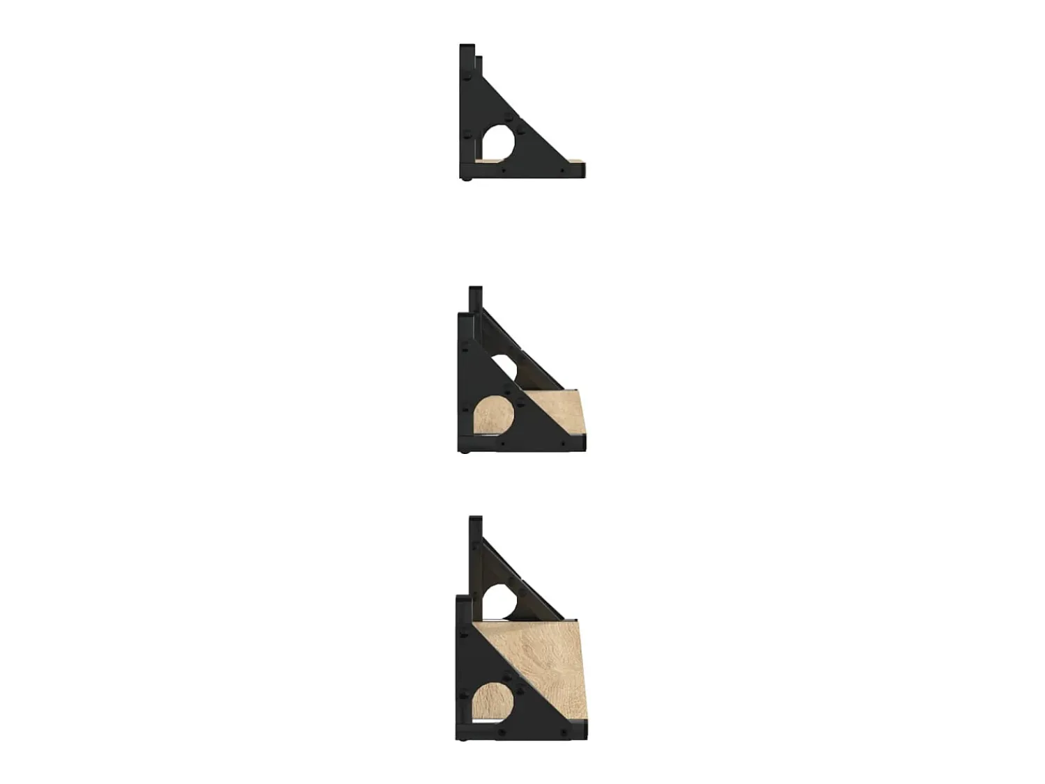 3 pcs prateleiras parede derivados de madeira carvalho sonoma PT969442^ Prateleira
