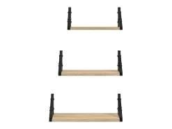 3 pcs prateleiras parede derivados de madeira carvalho sonoma PT969442^ Prateleira