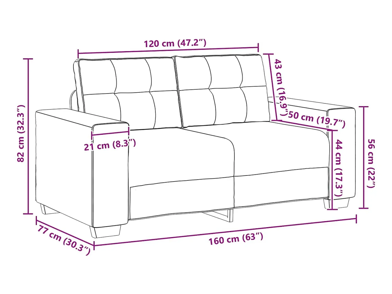 Sofá*vidaxl | Sofá | 2 pcs 221 x 78 x 80 cm Couro sintético Castanho