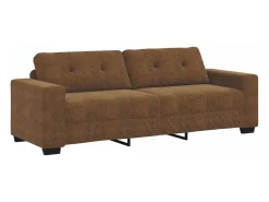Sofá*vidaxl | Sofá | 2 pcs 221 x 78 x 80 cm Couro sintético Castanho