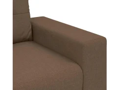 vidaxl | Sofá de 3 Lugares | com almofada tecido Castanho