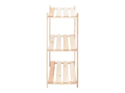 Prateleira* 2 unidades arrumação 3 prateleiras 80x38x90cm pinho 150 kg PT634096 Bege
