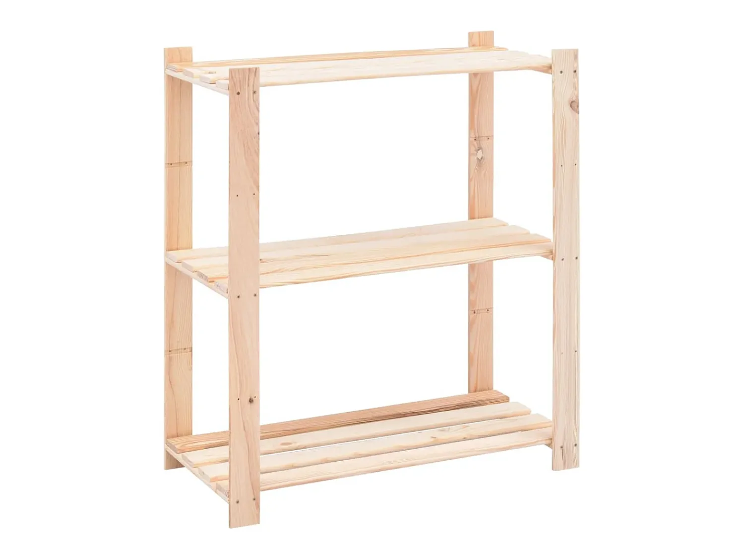 Prateleira* 2 unidades arrumação 3 prateleiras 80x38x90cm pinho 150 kg PT634096 Bege