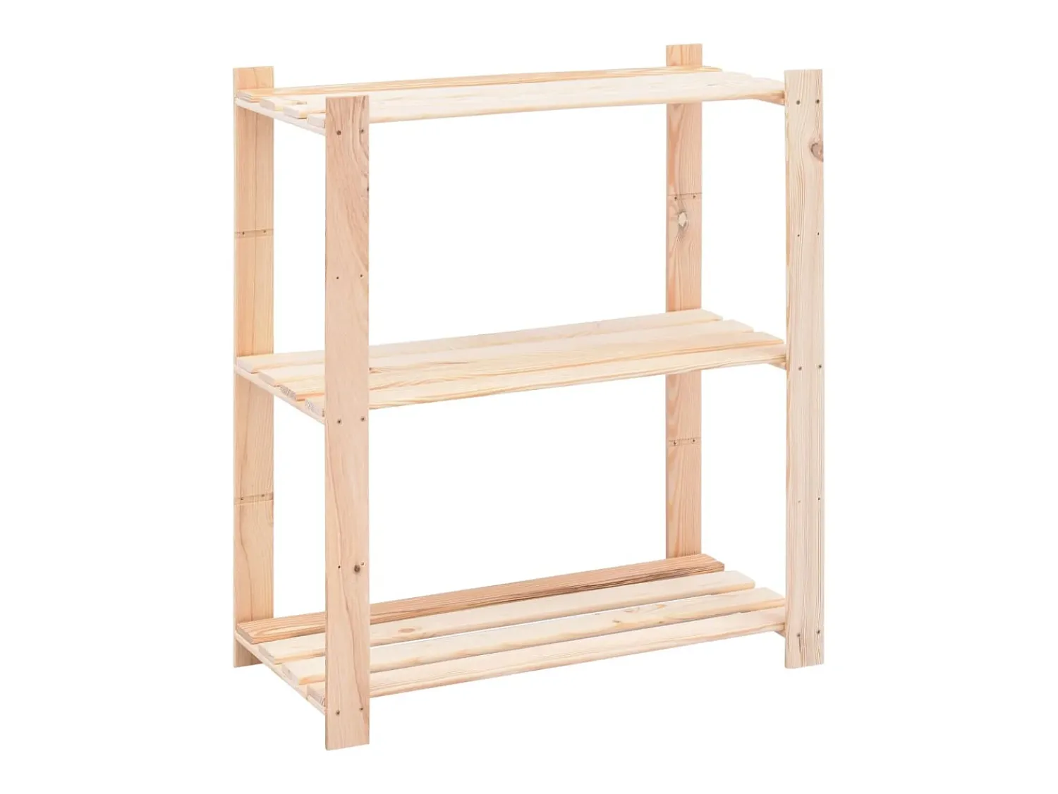 10 unidades arrumação 3 prateleiras 80x38x90cm pinho 150 kg PT294427^ Prateleira