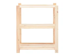 10 unidades arrumação 3 prateleiras 80x38x90cm pinho 150 kg PT294427^ Prateleira