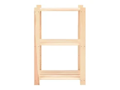 Sale 2 unidades arrumação 3 prateleiras 60x38x90cm pinho 150 kg PT284280 Bege