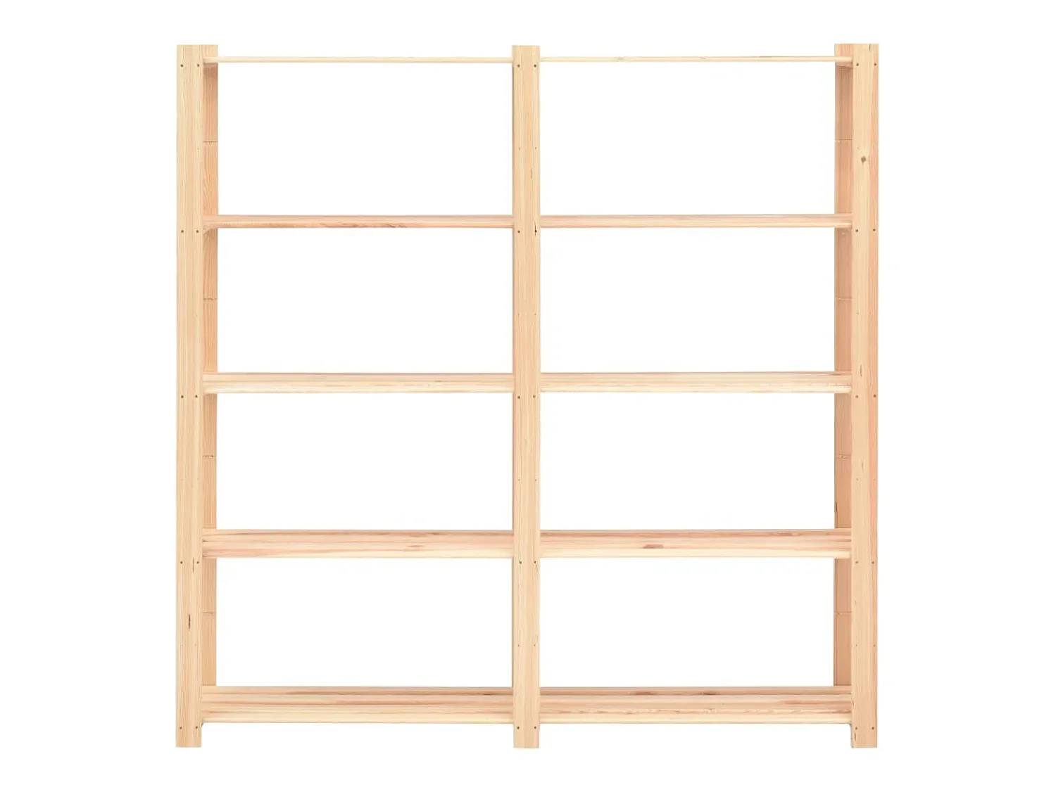 Prateleira| 2 unidades arrumação 5 prateleiras 170x38x170cm pinho 500 kg PT389910 Bege