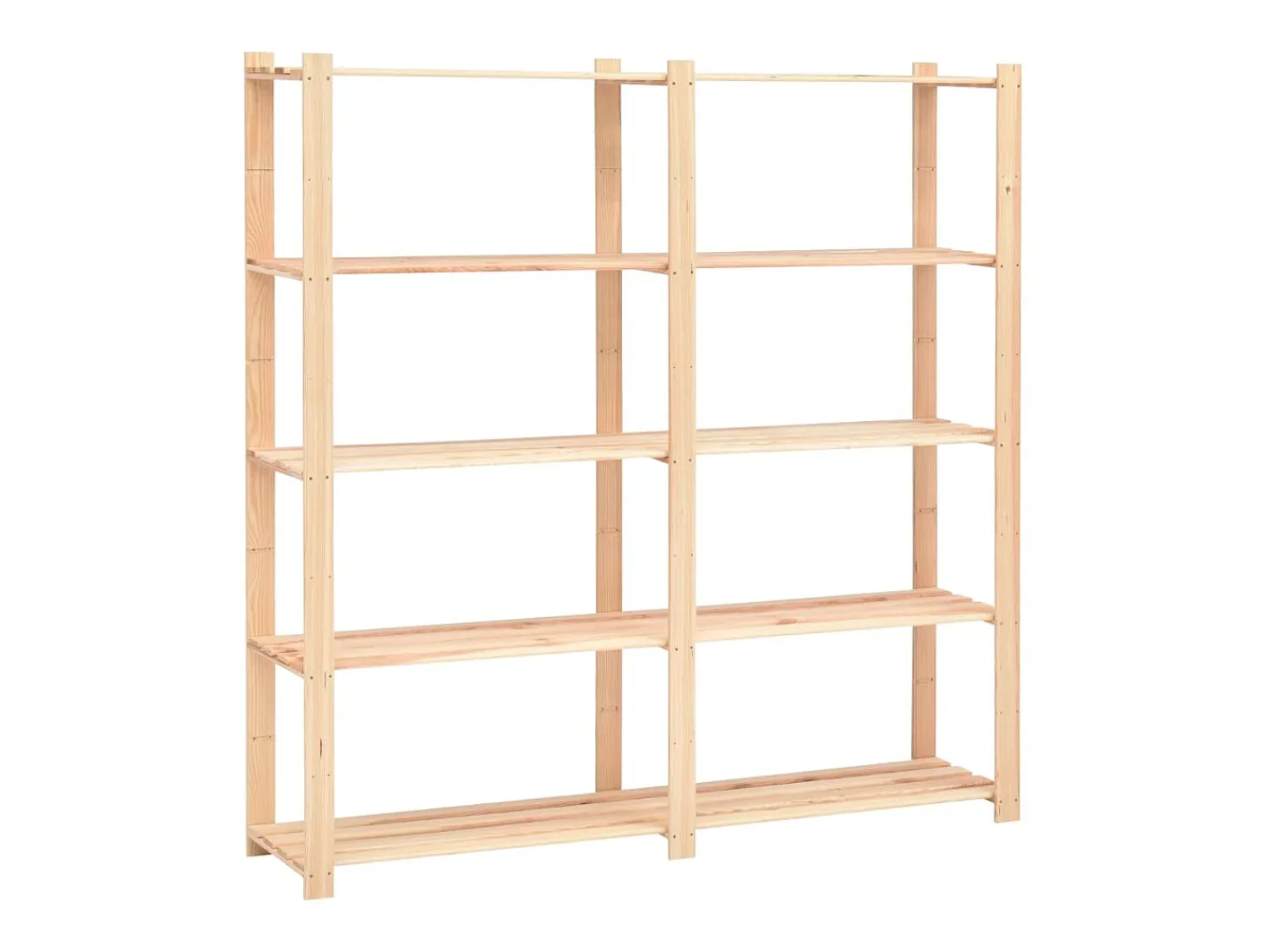 Prateleira| 2 unidades arrumação 5 prateleiras 170x38x170cm pinho 500 kg PT389910 Bege