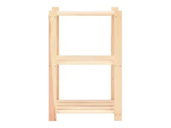 Clearance 3 unidades arrumação 3 prateleiras 60x38x90cm pinho 150 kg PT722575 Bege