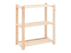 5 unidades arrumação 3 prateleiras 80x38x90cm pinho 150 kg PT101545^ Prateleira