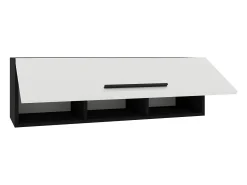 Prateleira| A prateleira modular haaus Kos, 1 porta, /branco brilhante, MDF, 30 x 30 x 95 cm Preto
