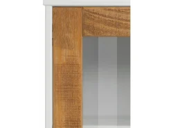 Vitrina|Loft24 Adrianni : Roupeiro com 2 portas de vidro em metal preto Branco