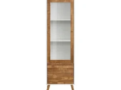 Vitrina|Loft24 Adrianni : Roupeiro com 2 portas de vidro em metal preto Branco