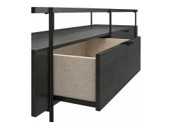 Móvel De Tv*Dorel Home Alandra : Móvel inferior com 2 portas em carvalho / branco Preto