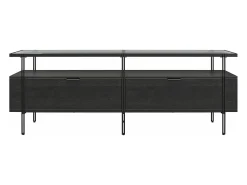 Móvel De Tv*Dorel Home Alandra : Móvel inferior com 2 portas em carvalho / branco Preto