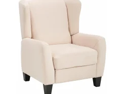 Poltrona|Loft24 Alessa | Poltrona em Microfibra Creme Branco