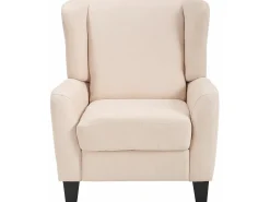 Poltrona|Loft24 Alessa | Poltrona em Microfibra Creme Branco