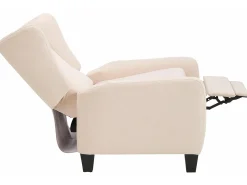 Poltrona|Loft24 Alessa | Poltrona em Microfibra Creme Branco