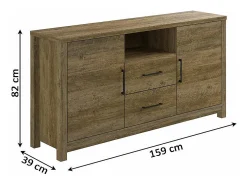 Móvel De Tv|Saldosystocks Aparador 2 Portas DN. Móveis de Sala de Estar ou Sala de Jantar, 159x82cm Branco