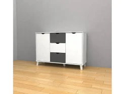 Saldosystocks Aparador 2 Portas e 3 Gavetas DN, 120x82cm^ Móvel De Tv