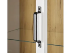 Outlet Aparador alto 64x199,5x41 cm carvalho branco Castanho / Branco
