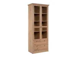 Vitrina* Aparador alto 80x200x45 cm carvalho natural Castanho