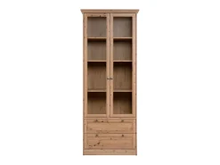 Vitrina* Aparador alto 80x200x45 cm carvalho natural Castanho