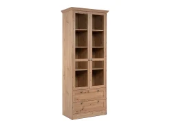 Vitrina* Aparador alto 80x200x45 cm carvalho natural Castanho