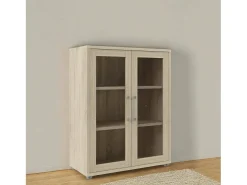 Sale Dmora Aparador Ampezzo, Buffet de sala, Aparador de sala, Despensa de cozinha, 89x40 h113 cm, Carvalho Castanho