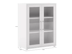 Dmora Aparador Ampezzo, Buffet de sala, Aparador de sala, Despensa de cozinha, 89x40 h113 cm,^ Vitrina