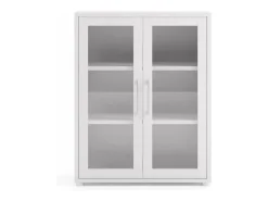 Dmora Aparador Ampezzo, Buffet de sala, Aparador de sala, Despensa de cozinha, 89x40 h113 cm,^ Vitrina