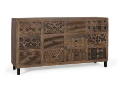 Vitrina*Giner y colomer Aparador artesanal em madeira maciça de manga 160cm Castanho