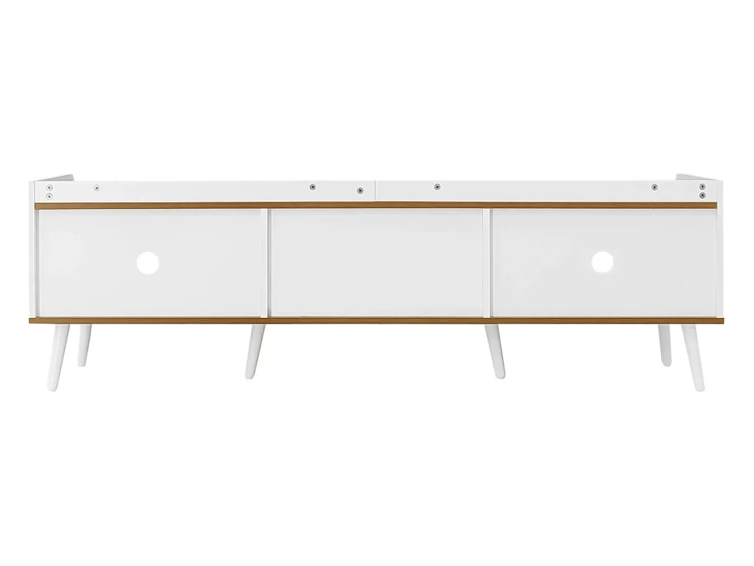 Aparador baixo de 3 portas com prateleira, 160 cm de altura, para TV, moderno, ideal para sala de estar, na cor branca.^ Móvel De Tv