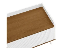 Aparador baixo de 3 portas com prateleira, 160 cm de altura, para TV, moderno, ideal para sala de estar, na cor branca.^ Móvel De Tv