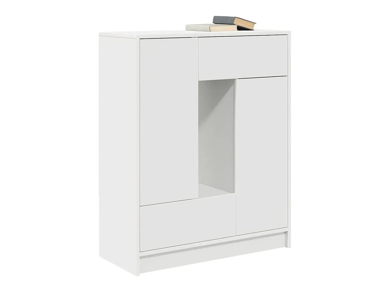 Prateleira*vidaxl Aparador c/ gavetas e portas 73x31x90 cm Branco