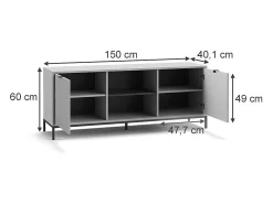 Vicco Aparador cinza 150x40.1x60 eliza^ Móvel De Tv
