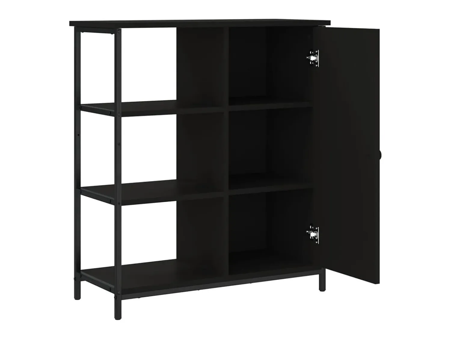 Banco|Mobikasa Aparador cômoda armário armário organizador cozinha sala sala 70 x 30 x 80 cm madeira trabalhada preta 02_0036092 Preto