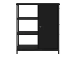 Banco|Mobikasa Aparador cômoda armário armário organizador cozinha sala sala 70 x 30 x 80 cm madeira trabalhada preta 02_0036092 Preto