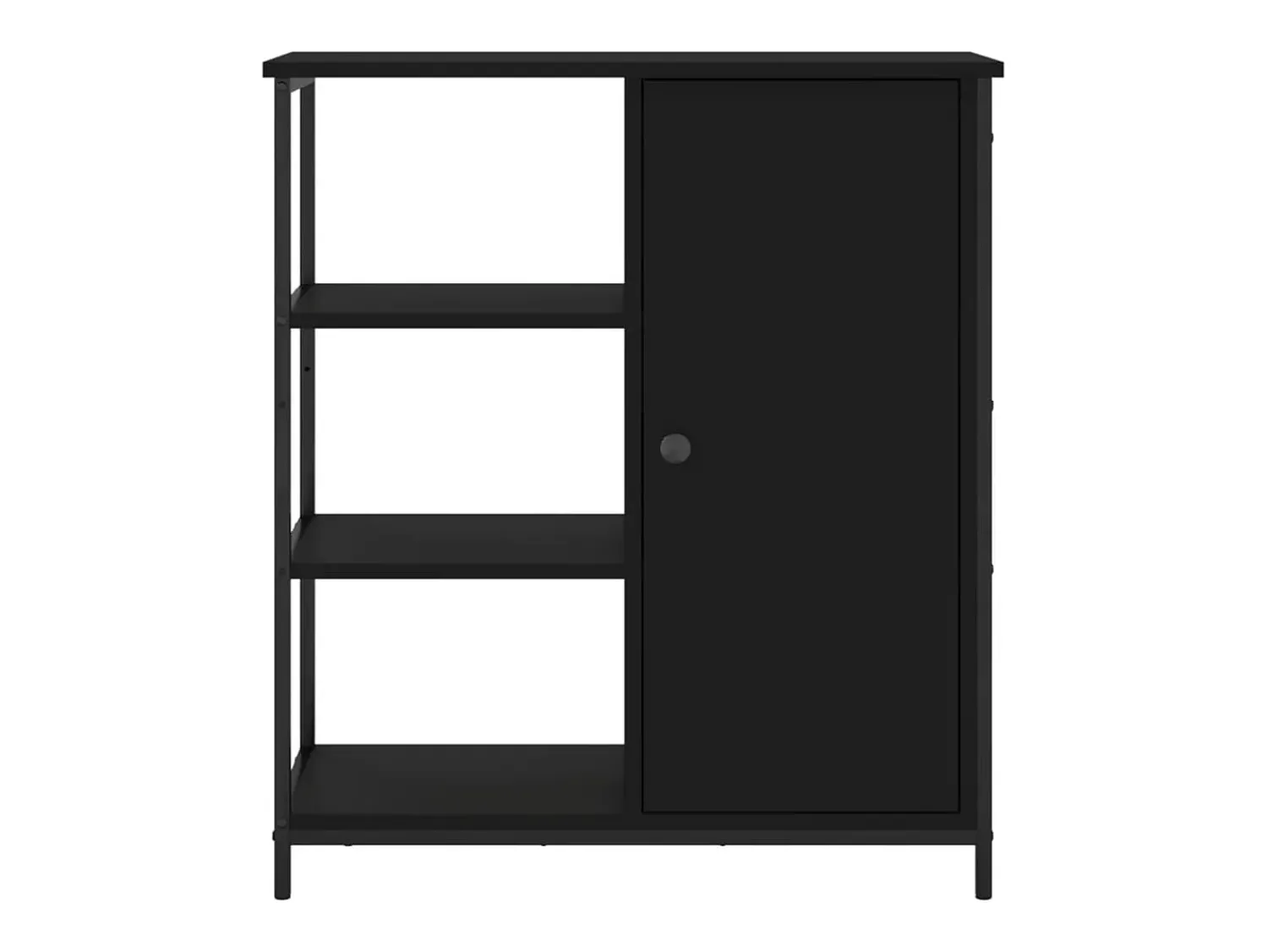 Banco|Mobikasa Aparador cômoda armário armário organizador cozinha sala sala 70 x 30 x 80 cm madeira trabalhada preta 02_0036092 Preto