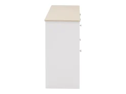 Vitrina| Aparador com acabamento em madeira branca, armário de cozinha com bancada, 160 x 37 x 75 cm, Branco