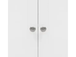 Vitrina| Aparador com acabamento em madeira branca, armário de cozinha com bancada, 160 x 37 x 75 cm, Branco
