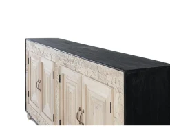 Outlet Giner y colomer Aparador com quatro portas e detalhes esculpidos à mão 195cm Branco