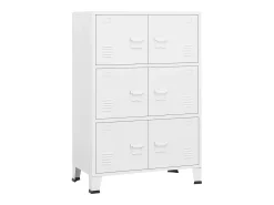 vidaxl Aparador de arrumação industrial 75x40x115 cm metal^ Acessórios De Arrumação