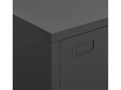 Acessórios De Arrumação|vidaxl Aparador de arrumação industrial 75x40x115 cm metal antracite Cinza antracite
