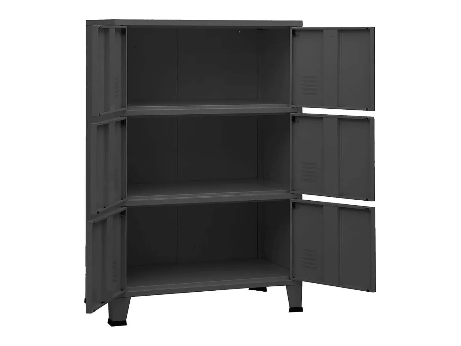 Acessórios De Arrumação|vidaxl Aparador de arrumação industrial 75x40x115 cm metal antracite Cinza antracite