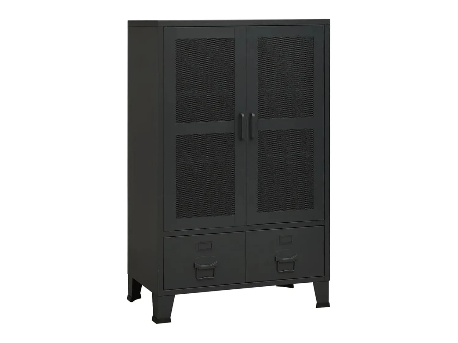 Acessórios De Arrumação|vidaxl Aparador de arrumação industrial 70x40x115 cm metal Preto
