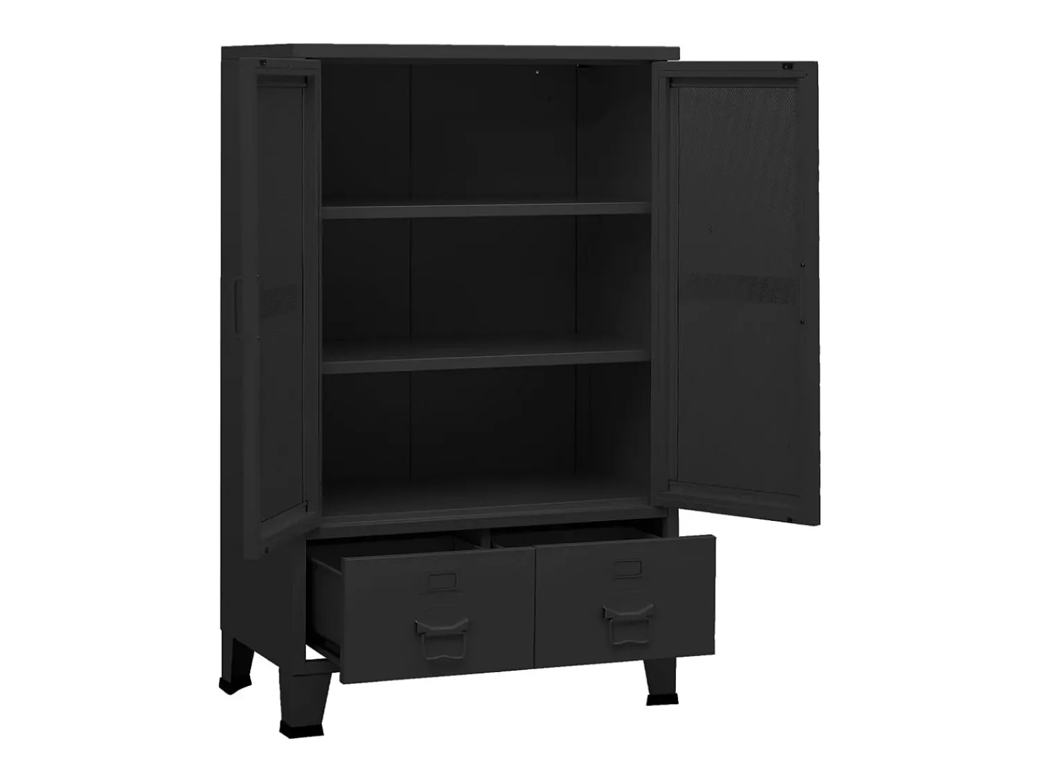 Acessórios De Arrumação|vidaxl Aparador de arrumação industrial 70x40x115 cm metal Preto