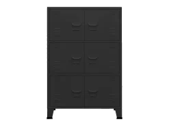 Acessórios De Arrumação*vidaxl Aparador de arrumação industrial 75x40x115 cm metal Preto